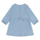 فستان بنات مزين بالزهور باللون الازرق , 1, hi-res