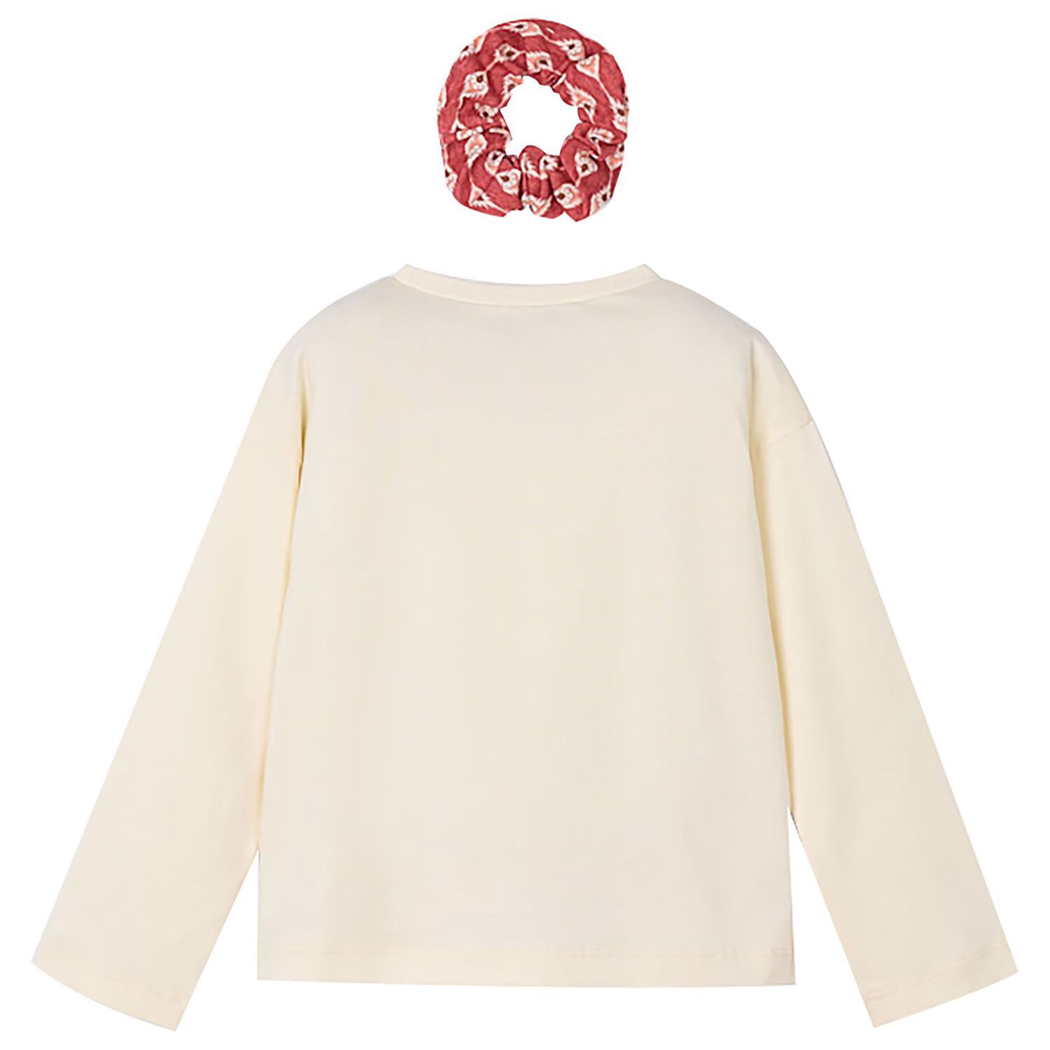 طقم بلوزة عاجية بأكمام طويلة للبنات, 1, hi-res image number null