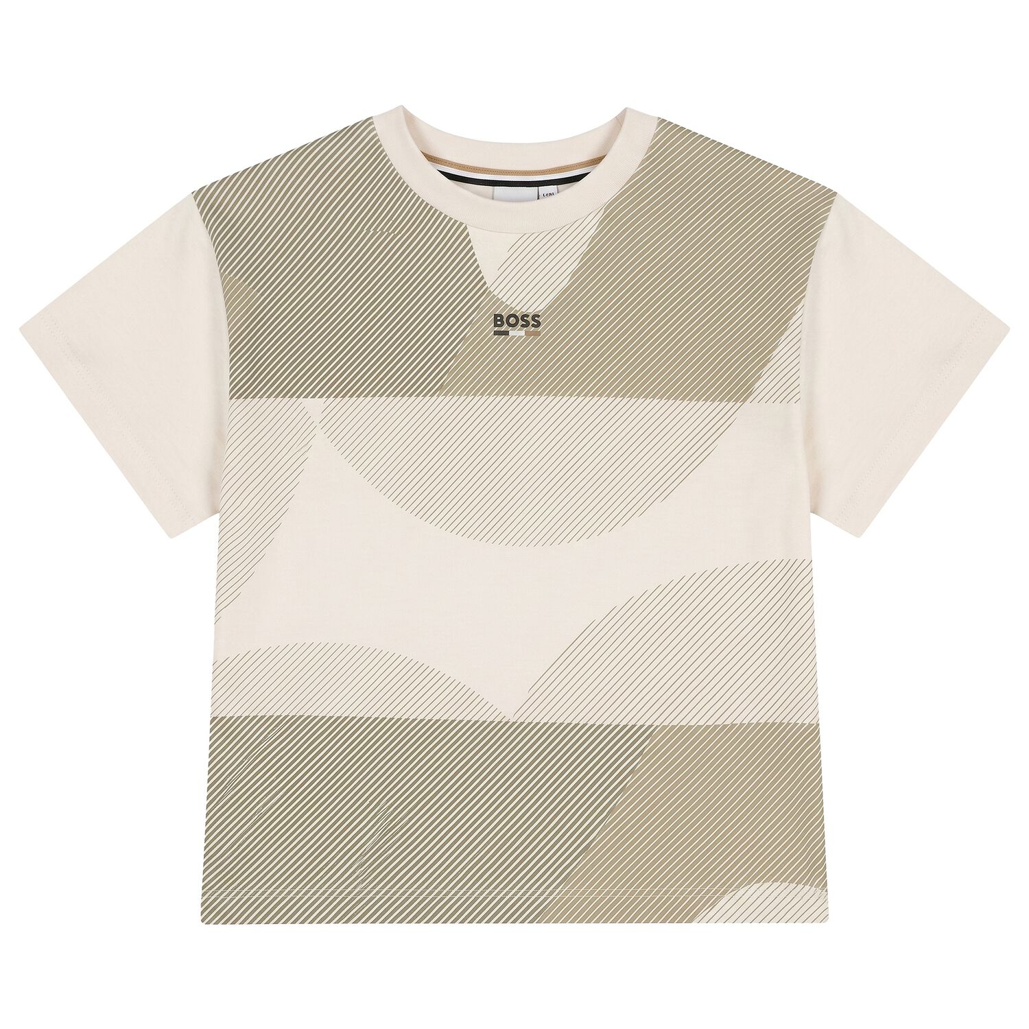 Boys Beige Logo T-Shirt, 2, hi-res