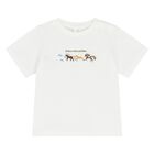 Younger Boys Ivory Horse Logo T-Shirt, 1, hi-res