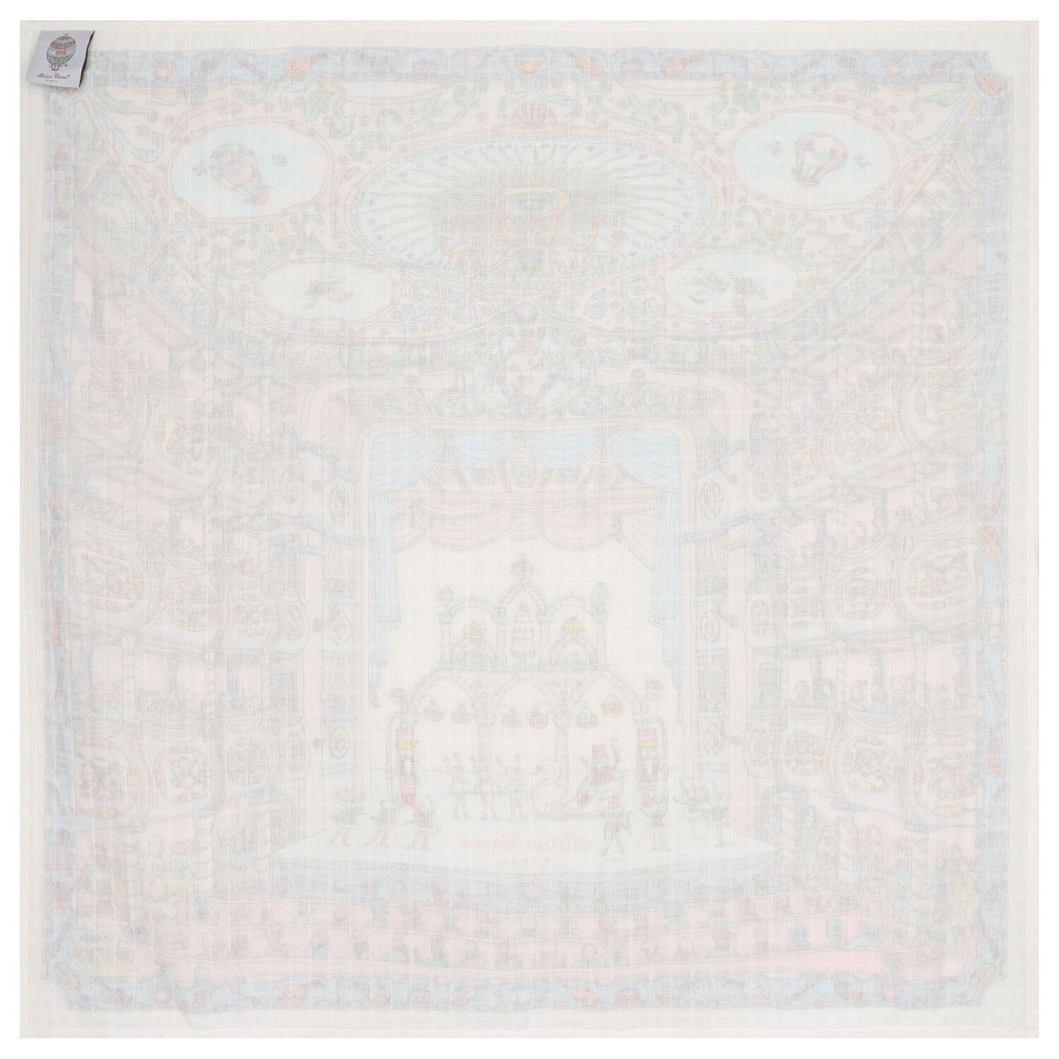 White & Blue Nutcracker Baby Carré Swaddle & Bib Gift Set, 1, hi-res image number null