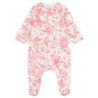 Baby Girls White & Red Floral Babygrow, 1, hi-res