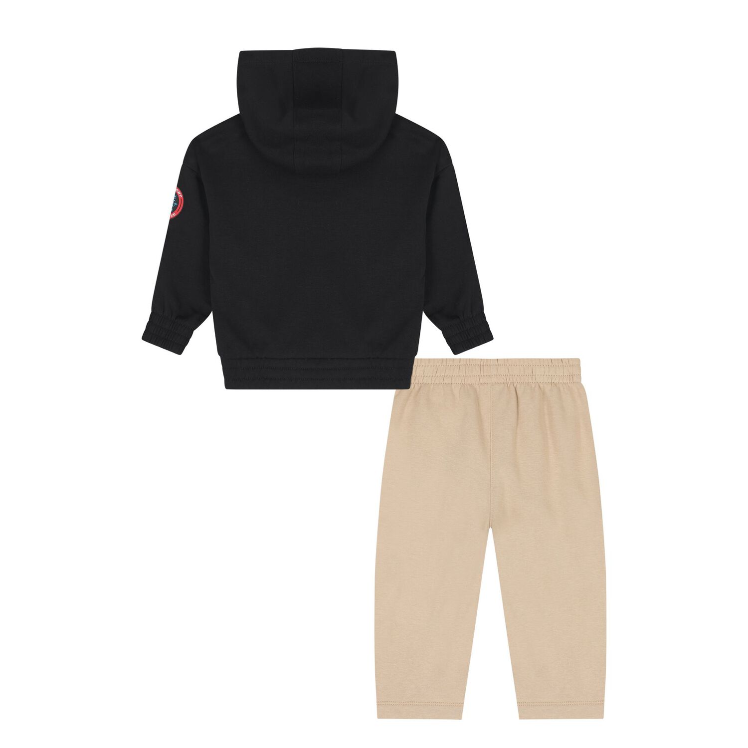 Younger Boys Black & Beige Logo Tracksuit, 1, hi-res