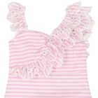Girls Pink & White Striped Dress, 1, hi-res