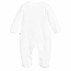 White Ribbed Babygrow, 1, hi-res