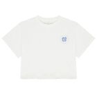 Girls White Logo T-Shirt, 1, hi-res