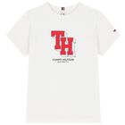 Boys White Logo T-Shirt, 5, hi-res