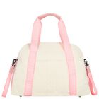Baby Girls Ivory & Pink Sherpa Fleece Changing Bag, 1, hi-res