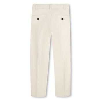 Boys Mini Me Beige Trousers