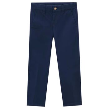 Boys Navy Blue Chino Trousers