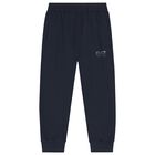 Boys Navy Blue Logo Tracksuit, 2, hi-res