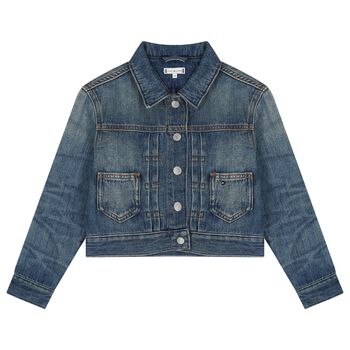 Girls Blue Logo Denim Jacket