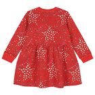 Girls Red Star Dress, 1, hi-res