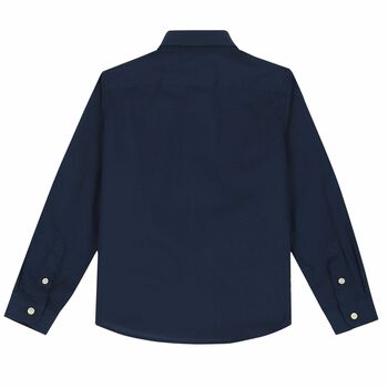 Boys Navy Logo Shirt