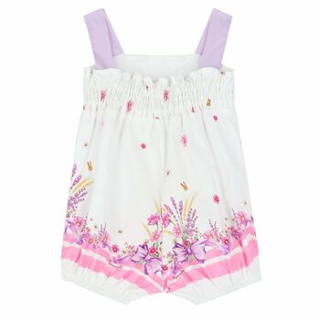 Baby White, Pink & Lilac Romper
