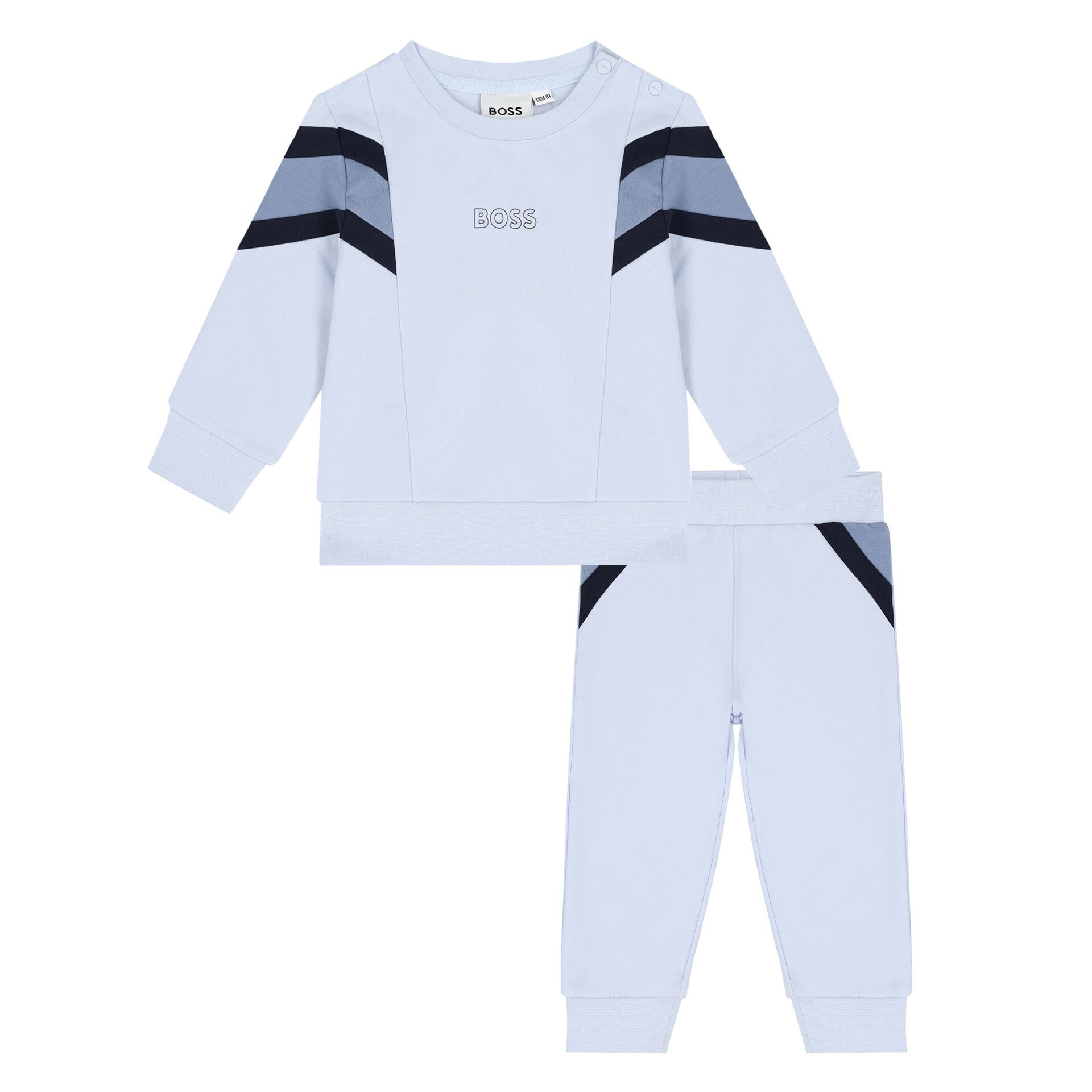 BOSS Baby Boys Blue Logo Tracksuit Set Junior Couture USA