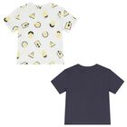 Boys Grey & White T-Shirts ( 2-Pack ), 2, hi-res