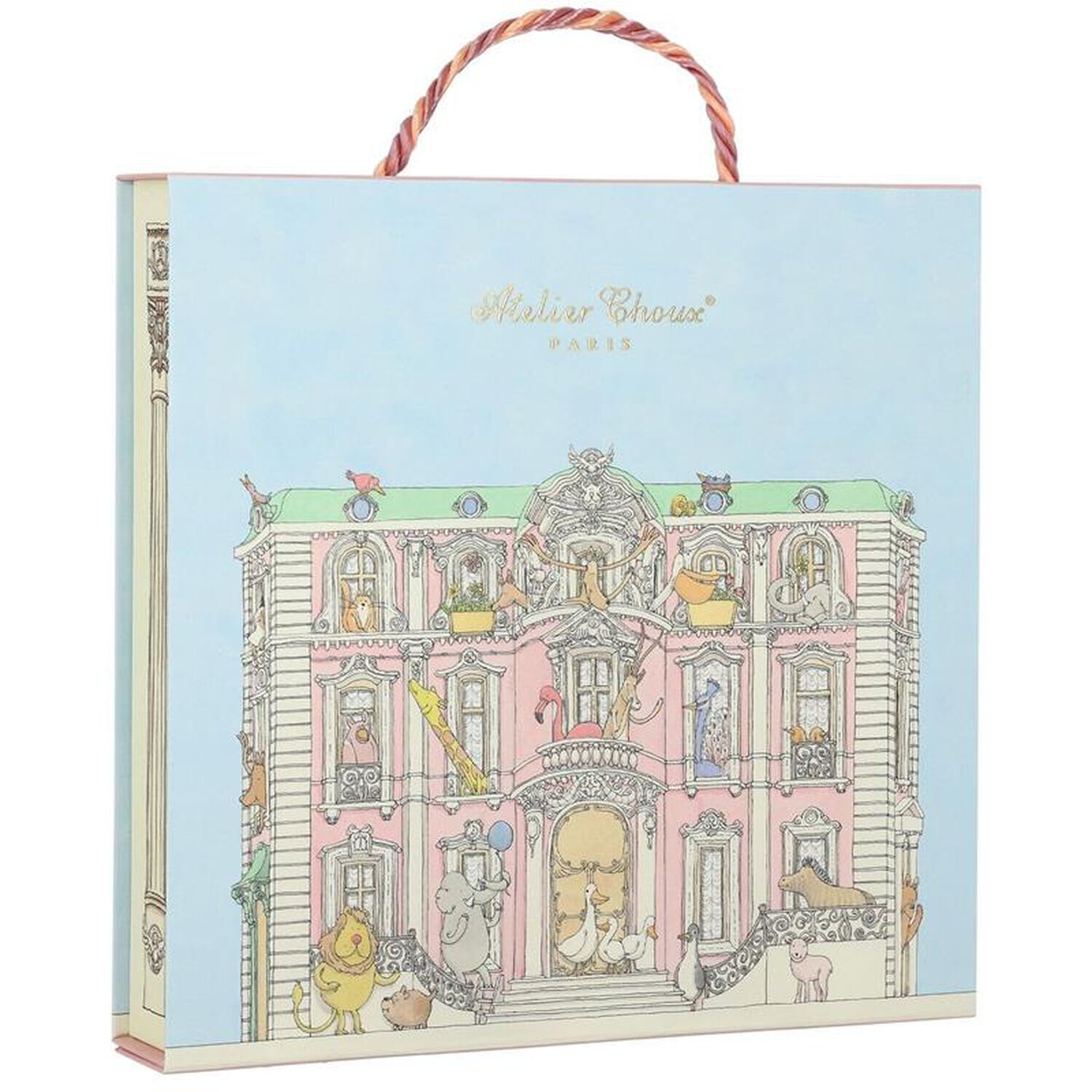 طقم هدايا لغرفة نوم طفلة صغيرة باللون الوردي الفرنسي، يتضمن لفافة ومريلة., 1, hi-res