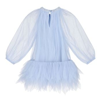 Baby Girls Blue Pearl Tulle Dress
