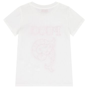 Girls Ivory Pesci Logo T-Shirt