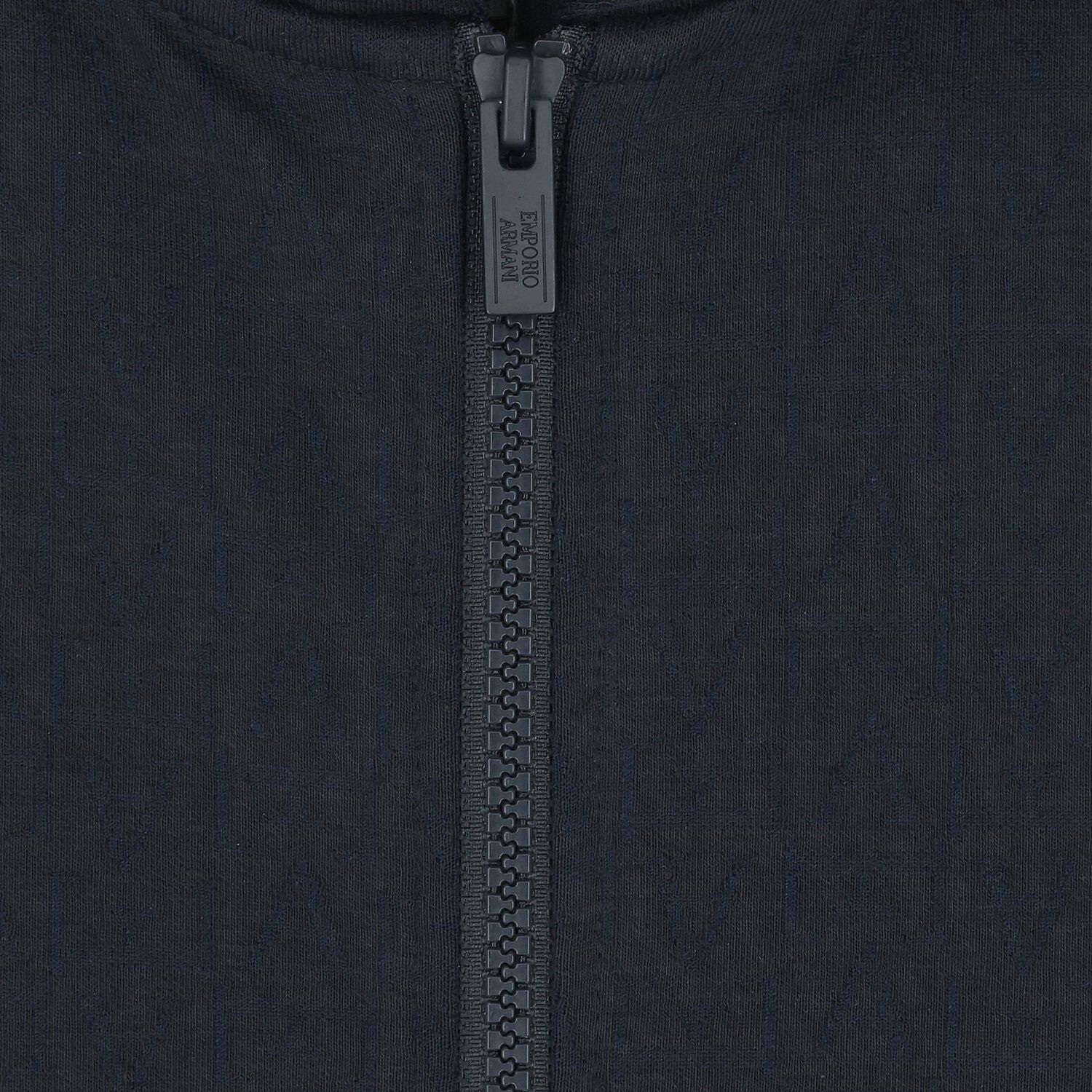 Boys Navy Blue Jacquard Logo Tracksuit, 1, hi-res