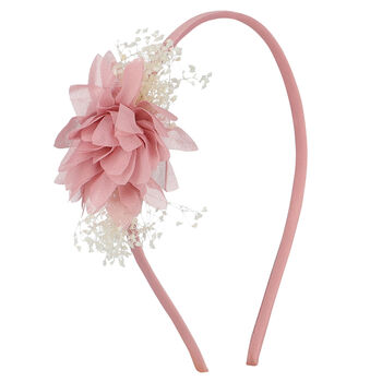 Girls Pink Flower Headband