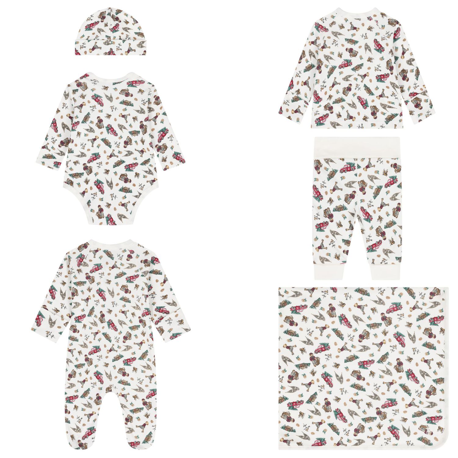 Ivory Polo Bear Babygrow Gift Set, 1, hi-res