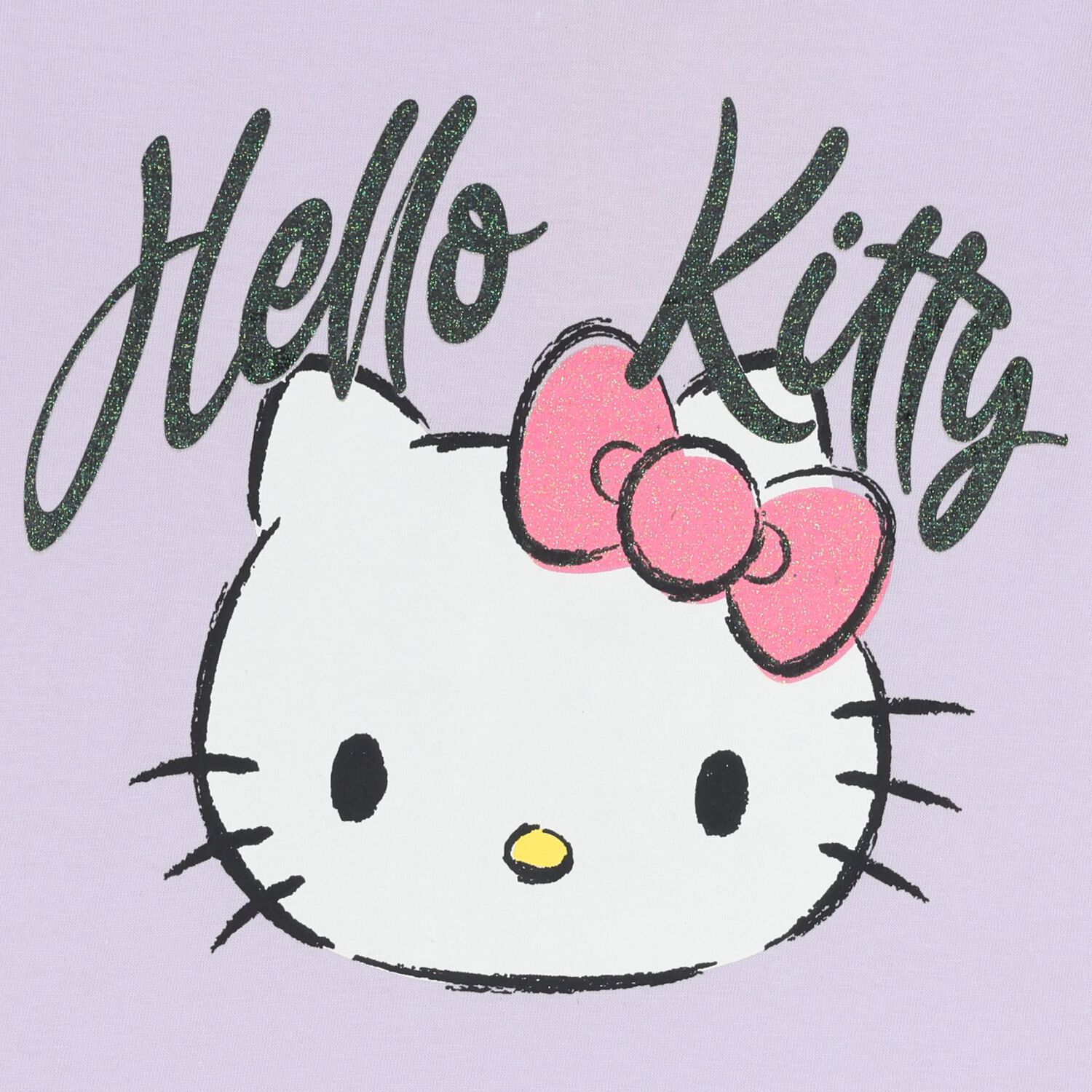 طقم شورت للبنات عليه صورة هيلو كيتي باللون البنفسجي, 1, hi-res