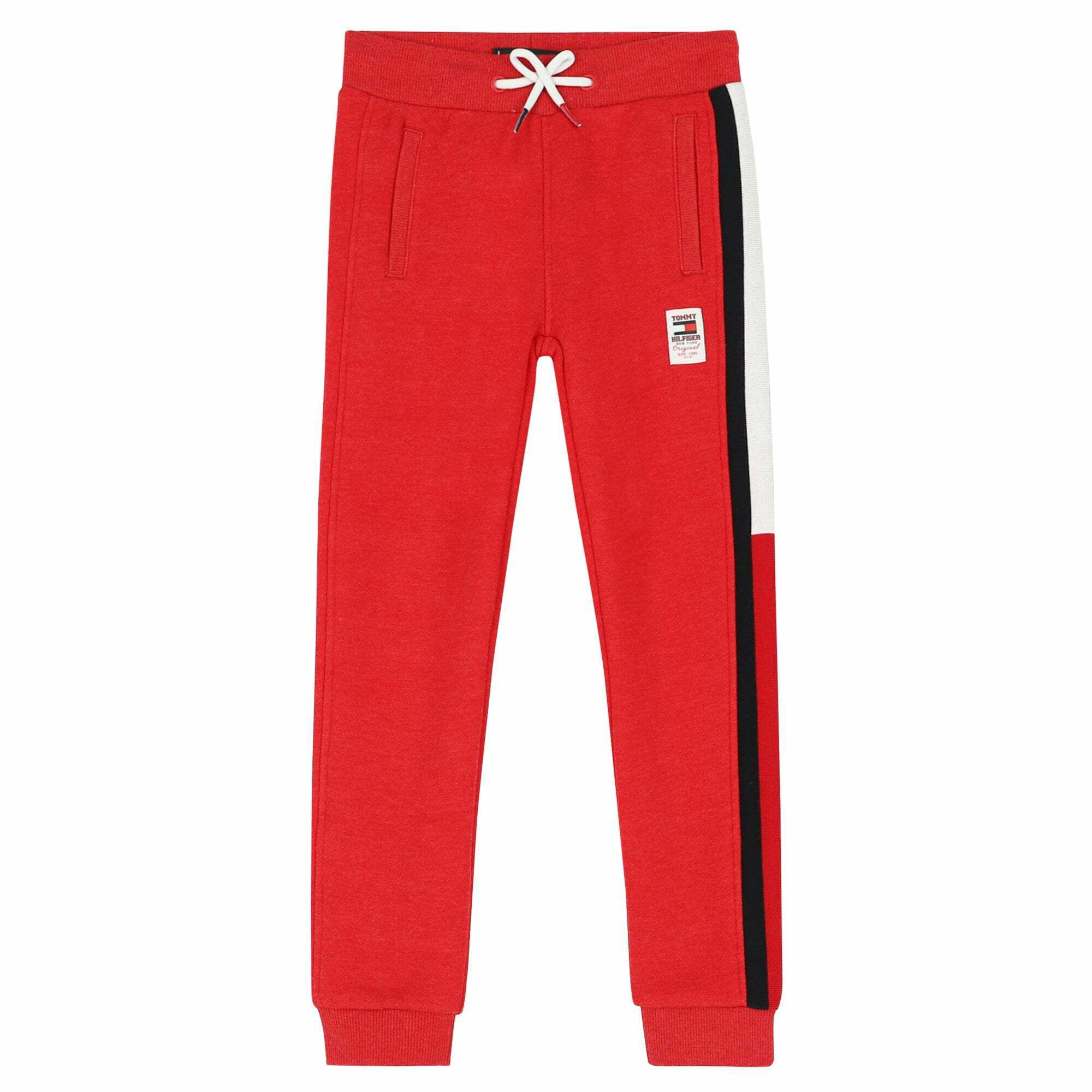 Tommy Hilfiger Boys Red Cotton Joggers