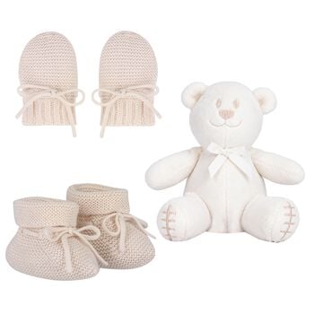 Baby Boys Blue Mittens & Booties Gift Set