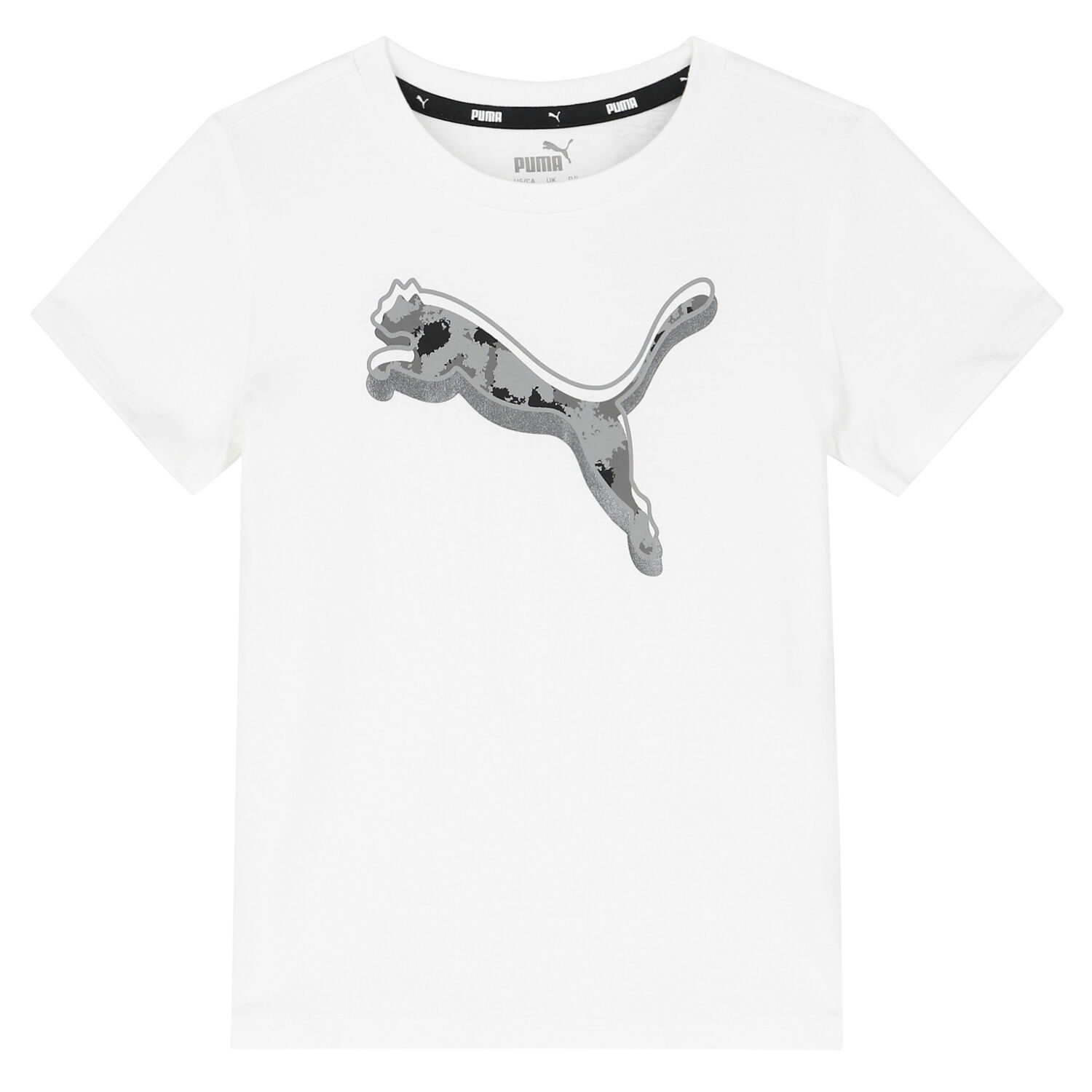 Girls White Logo T-Shirt, 2, hi-res image number null