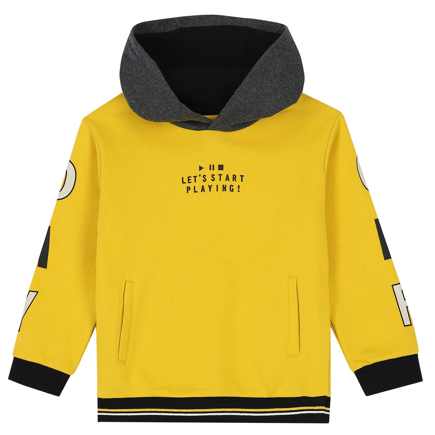 Boys Yellow, Grey & Black 3-Piece Tracksuit, 2, hi-res