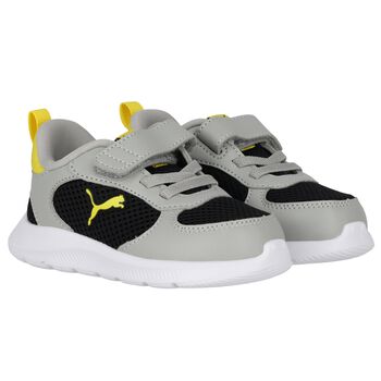 Younger Boys Grey & Black Fun Racer 2 AC Trainers