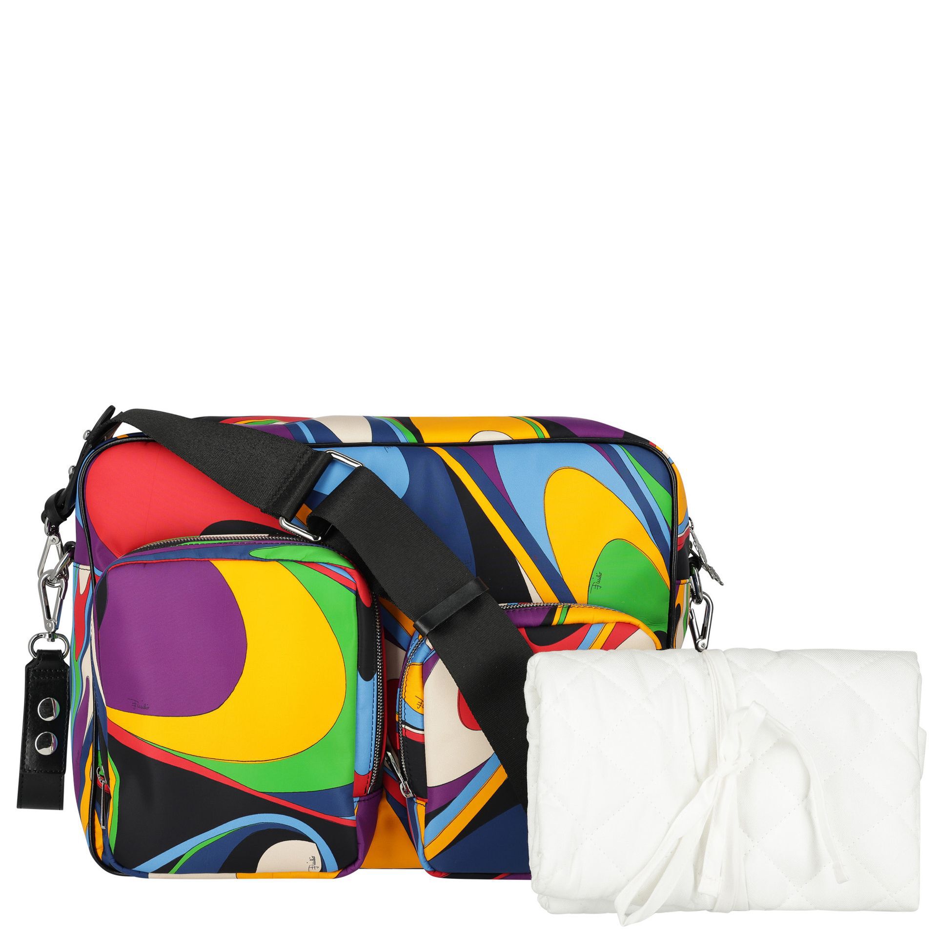 Pucci Black & Purple Onde Baby Changing Bag | Junior Couture USA