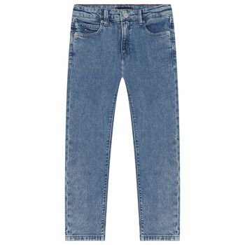 Boys Blue Logo Blue Jeans