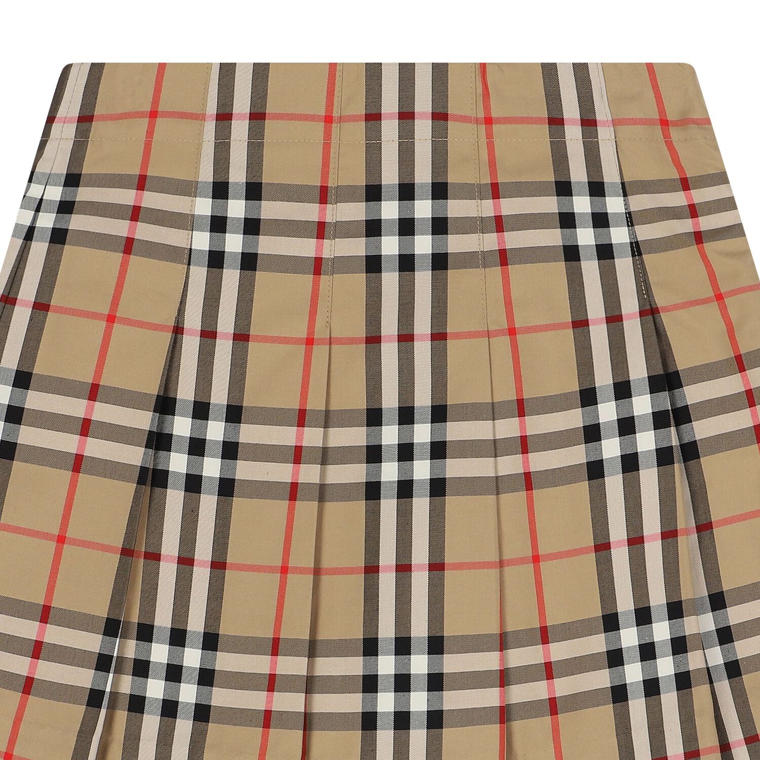 Girls Beige Check Skirt, 1, hi-res image number null