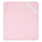 Baby Girls Pink Smocked Receiving Blanket, 1, hi-res