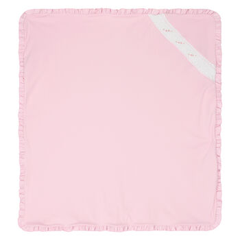 Baby Girls Pink Smocked Receiving Blanket