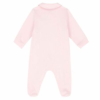 Baby Girls Pink Teddy Babygrow