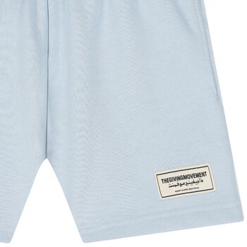 Light Blue Logo Shorts