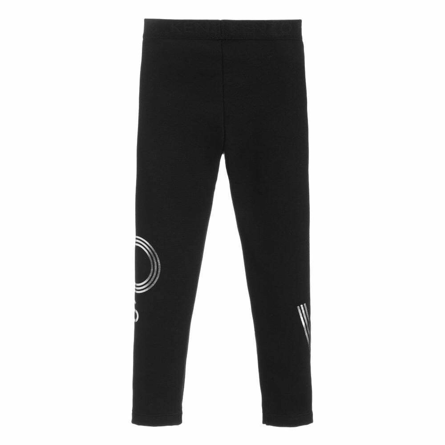 Girls Black Logo Leggings, 1, hi-res