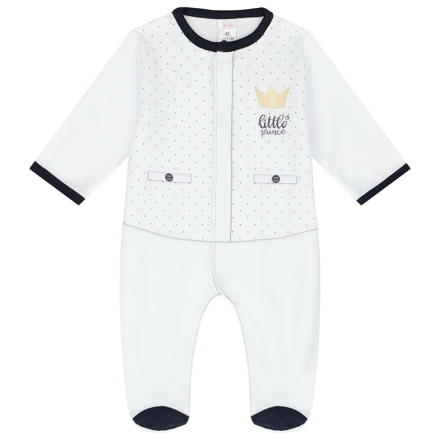 Boys White Babygrow, 3, hi-res image number null