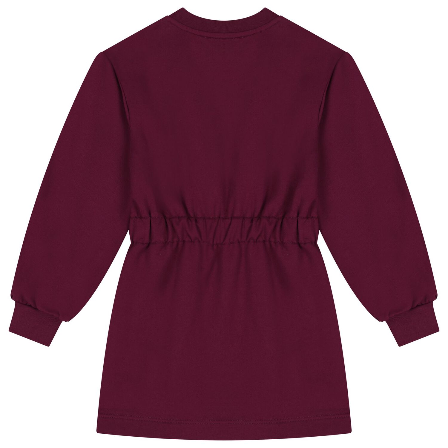 Girls Burgundy Embellished Logo Dress, 3, hi-res
