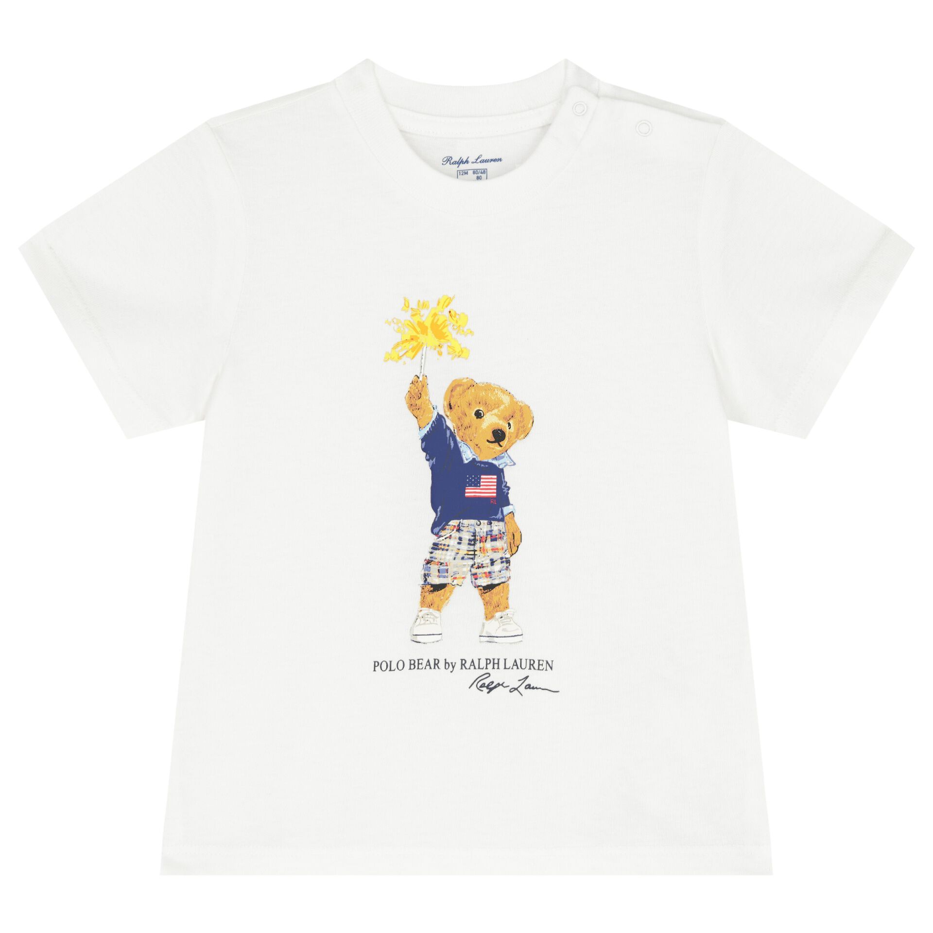 Ralph Lauren Baby Boys White Polo Bear T Shirt Junior Couture