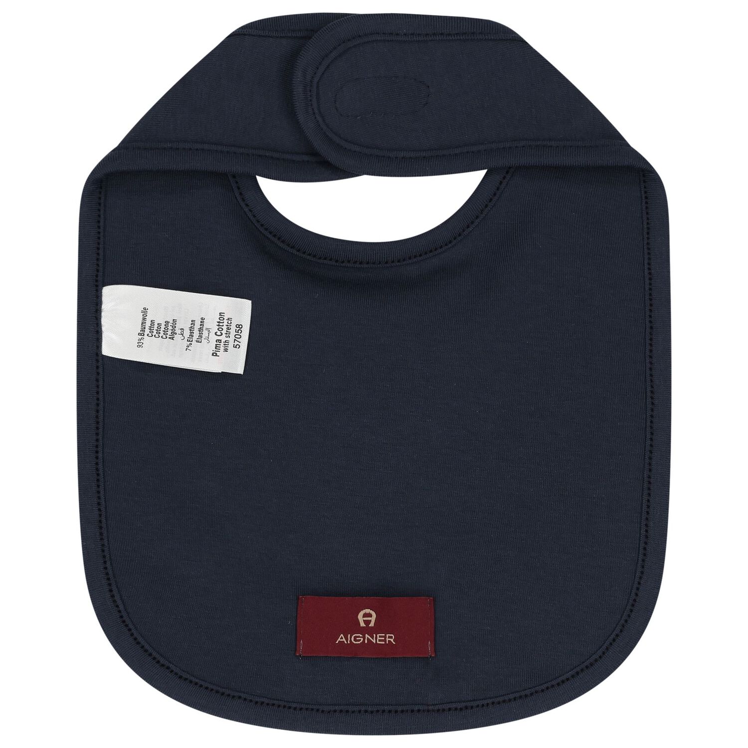 Baby Boys Navy Blue Logo Bib, 2, hi-res image number null