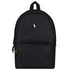 Boys Black Canvas Pony Logo Backpack ( 44cm ), 3, hi-res