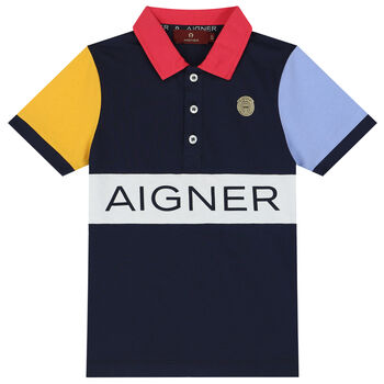Boys Multi-Colored Logo Polo Shirt