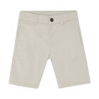 Boys Beige Twill Shorts, 3, hi-res