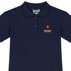 Girls Navy Blue Logo Polo Dress, 1, hi-res