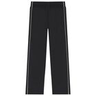 بنطال رياضي أسود بشعار للأولاد, 1, hi-res